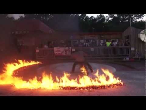 Mike Cook's Motorcycle Donut Machine Ring of Fire Burnout