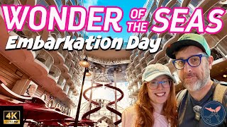 Wonder of the Seas Embarkation Day | Boarding Our 3-Night Royal Caribbean Cruise!