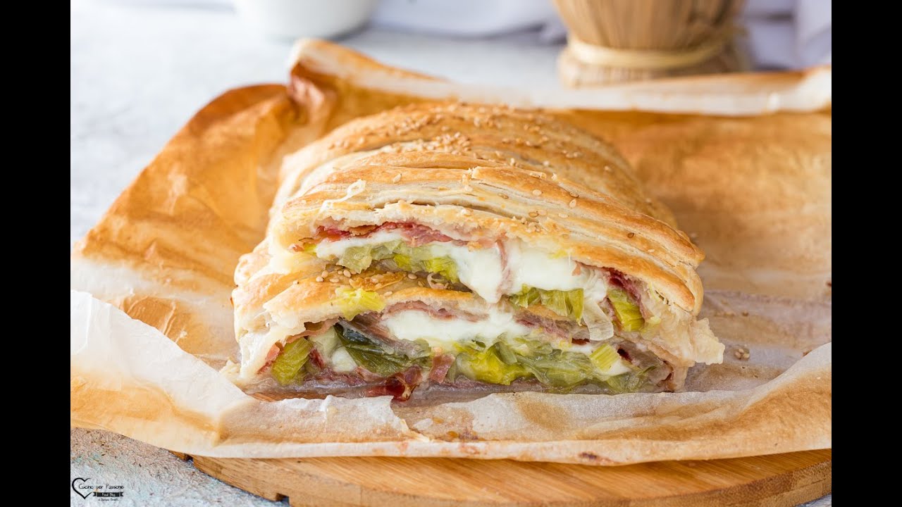 TORTA SALATA CON PORRI E SPECK