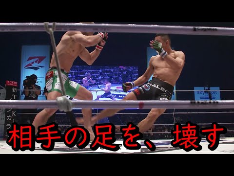 【RIZIN切り抜き】相手の足を壊す堀口恭司のカーフキックがヤバすぎる