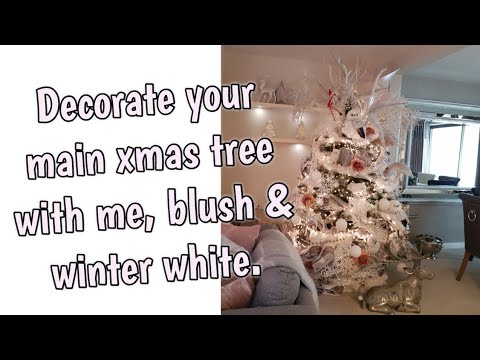 Decorate the main Christmas tree with me, in blush and winter white.