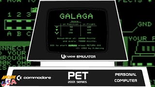 Galaga Commodore PET using VICE Emulator