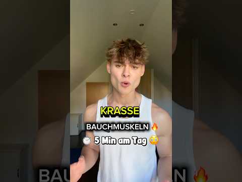 5 MIN SIXPACK WORKOUT 🔥 Bauch brennt! 💀 - TAG 27 ✅ #homeworkout #sixpack #bauchmuskeln #challenge