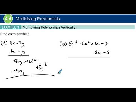 4.4 Example 3 Multiplying Polynomials Vertically