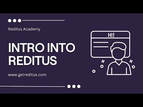 Introduction into Reditus and how to set things up technically