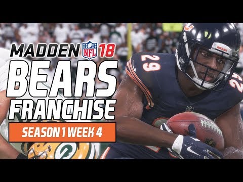 Madden NFL 18 - Bears Franchise Ep. 7 - Week 4 at Packers [Season 1]