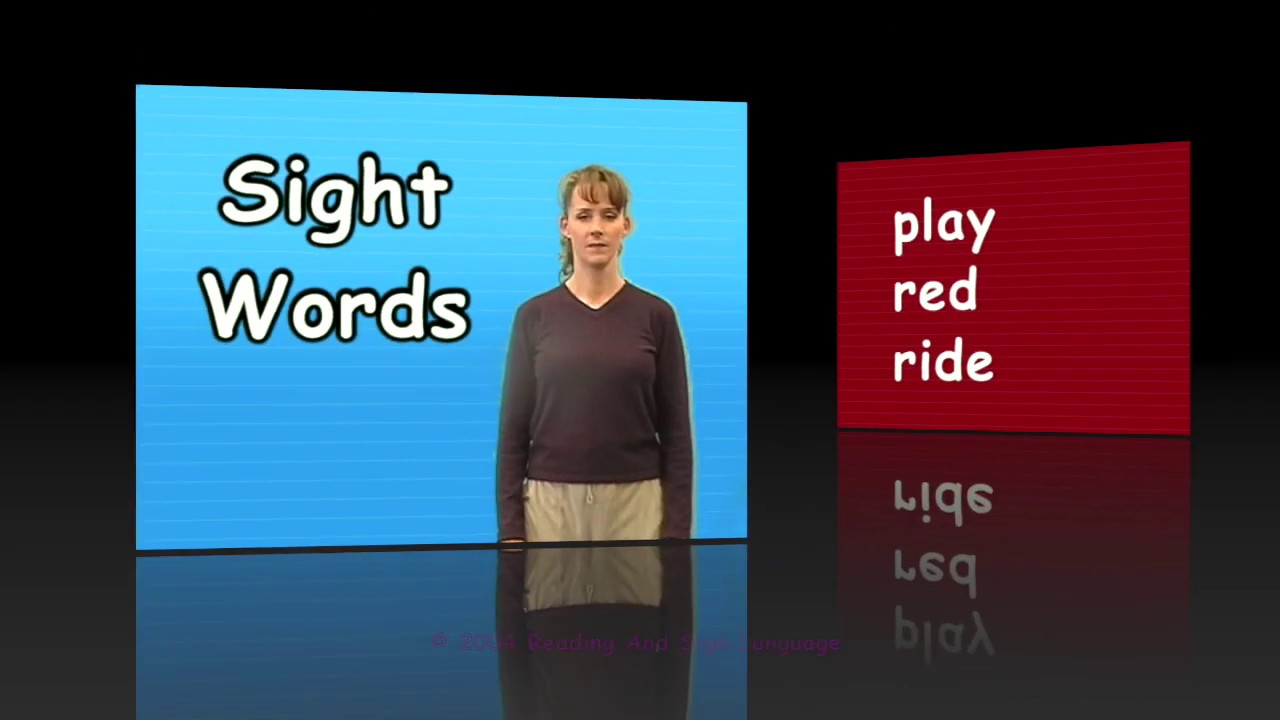 Reading and Sign Language | Sight Word - Multiple Meaning Words | P & R Words