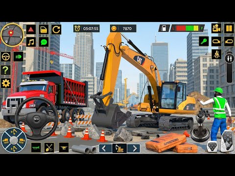 Modern City JCB Driving Simulator 3D | New Road Construction Games Android 4K Gameplay
