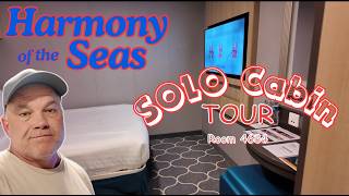 Harmony of the Seas Solo Cabin Tour: Inside the Single Occupancy Stateroom. 4K Video