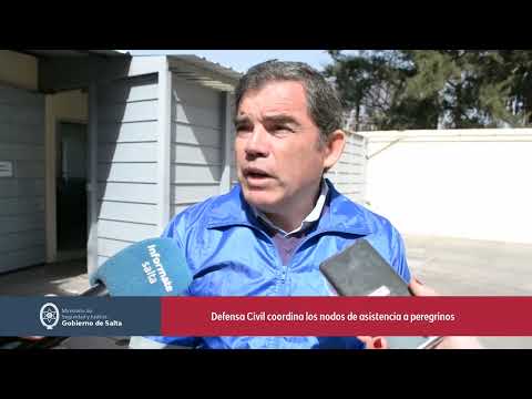 Defensa Civil coordina los nodos de asistencia a los peregrinos