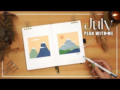 Chill July Bullet Journal Plan With Me | Beginner Friendly BuJo Setup ?