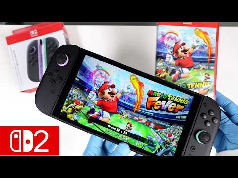 Unboxing Mario Tennis Fever + Joy-Con 2 Light Purple / Light Green - Nintendo Switch 2