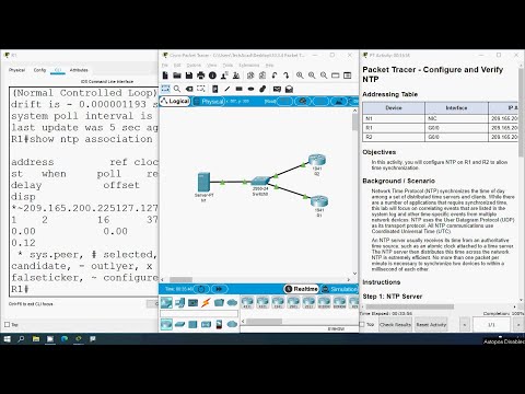 10.3.4 Packet Tracer - Configure and Verify NTP