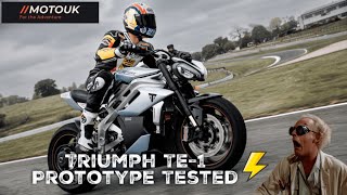 Triumph TE-1 Electric Motorcycle Final Testing of this Prototype at Oulton Park Race Circuit