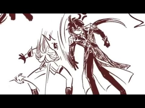 Diluc vs Childe // Genshin Impact Gacha// Kaeya,Zhongli,Diluc and Childe