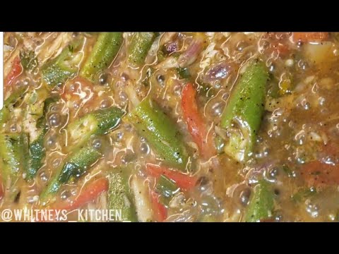 Jamaican Okra Stew Recipe || EASY TO MAKE AND SUPER DELICIOUS! || WHITNEY'S KITCHEN JAMAICA