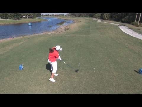 GOLF SWING 2012 - INBEE PARK DRIVER - ELEVATED DOWN THE LINE & SLOW MOTION - HQ 1080p HD