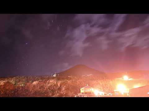 島の全景雲だらけ・・・