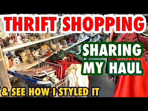 They had a whole room full of Christmas! Let’s go THRIFT SHOPPING for HOME DECOR! + HUGE HAUL