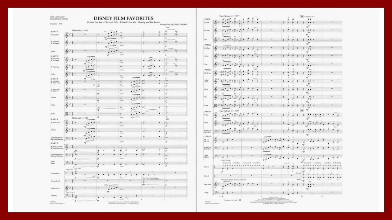 Disney Film Favorites (Aladdin, Little Mermaid & more) | Arr. Johnnie Vinson | Flex-Band