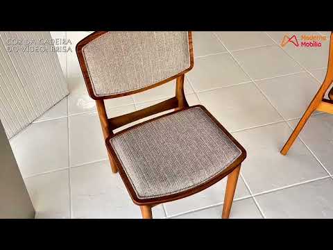 Video thumbnail of Conjunto com 2 cadeiras Malta em Madeira Maciça para Sala de Jantar Moderna Mobília