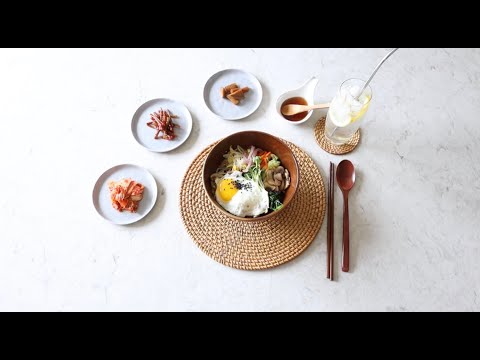 Korean Vegetable Bibimbap Recipe with Gochujang Sauce // 비빔밥 (vegan/vegetarian)