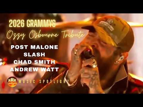 GRAMMYs 2026 Ozzy Osbourne Tribute - Post, Slash, Duff, Chad & Andrew - War Pigs - Music Spotlight
