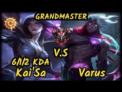 MADL Samux (KAI'SA) vs VARUS - 6/1/2 KDA BOTTOM ADC GAMEPLAY - EUW Ranked GRANDMASTER