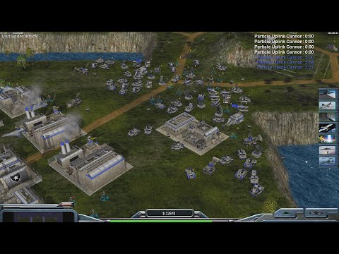 USA Air Force $10k - Command & Conquer Generals Zero Hour - 1 vs 7 HARD Random Gameplay