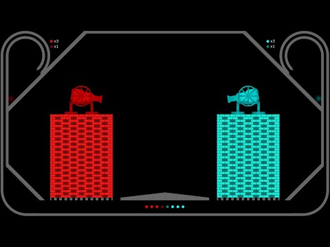 Castle Destruction 15 - Block Recycle - Marble Race in Algodoo