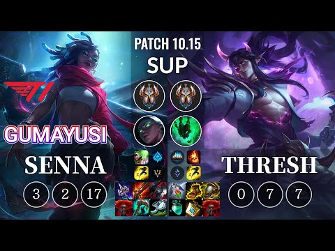 T1 Gumayusi Senna vs Thresh Sup - KR Patch 10.15
