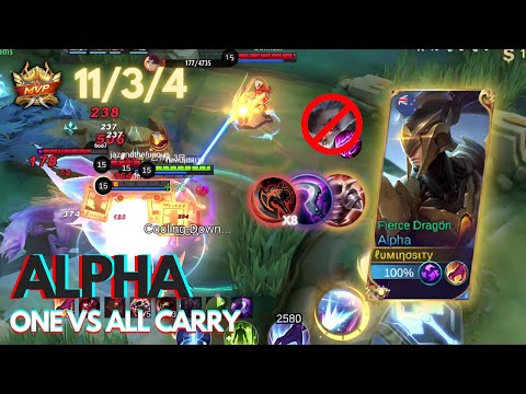 ALPHA VS GODLY CLAUDE! INTENSE LATE GAME! BEST ALPHA BEST BUILD AND EMBLEM 2023 | Mobile Legends