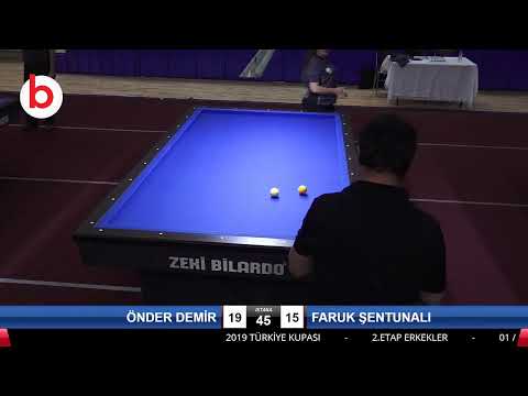 ÖNDER DEMİR & FARUK ŞENTUNALI Bilardo Maçı - 2019 TÜRKİYE KUPASI 2.ETAP ERKEKLER-1.ÖN ELEME