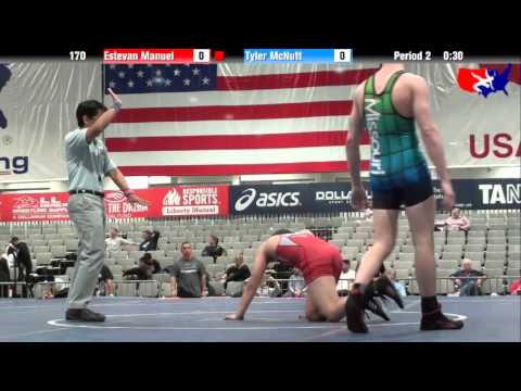 Estevan Manuel vs. Tyler McNutt at 2013 West Jr. Reg. - GR (High School)