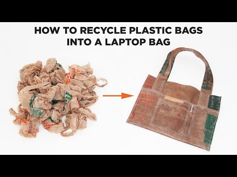 How to Reuse Old Plastic Bags to Make a Laptop Bag