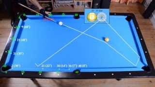 Foot Spot Cut Shots Drill #1 - Angle Fraction Ball Aiming System - Pool & Billiard training lesson