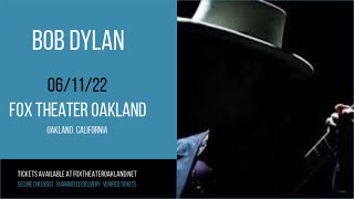 Bob Dylan - Guitar Intro in Watching The River Flow - Fox Theater Oakland June 11, 2022