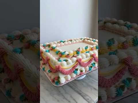 Let’s make sheet cakes cool again #cakedecorating  # smallbusiness #rufflecake #ohiobakery #cake