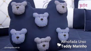 Almofada Urso Teddy Marinho | Ref: 50218