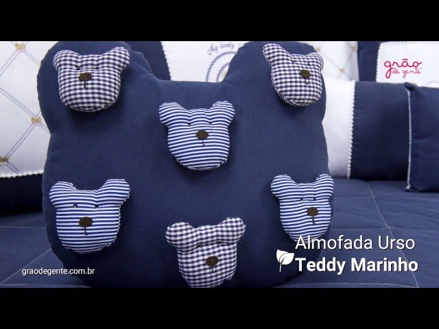 Almofada Urso Teddy Marinho | Ref: 50218