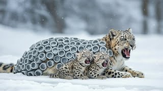 Unbelievable Bravery! Snow Leopard Cub Refuses to Back Down in Life-or-Death Moment #animalrescue