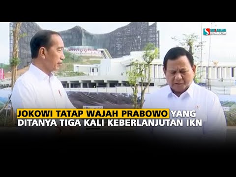Jokowi Tatap Wajah Prabowo yang Ditanya Tiga Kali Keberlanjutan IKN