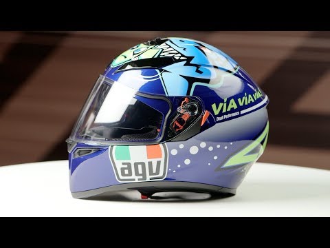 AGV Unisex-Adult Full Face K-3 SV Rossi Misano-15 Motorcycle Helmet Multi XSmall AGV Unisex-Adult Full Face K-3 SV Rossi Misano-15 Motorcycle Helmet Multi XSmall