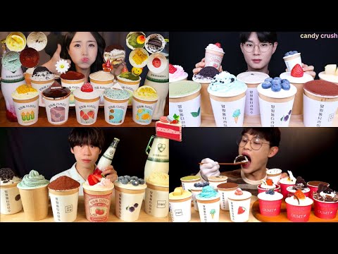 4× SPEED EATING CHALLENGE 😱🍫 ASMR Tiramisu Cake & Dessert Mukbang