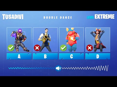 ADIVINA EL BAILE DE FORTNITE (DOS A LA VEZ) - EXTREMO - FORTNITE CHALLENGE | tusadivi