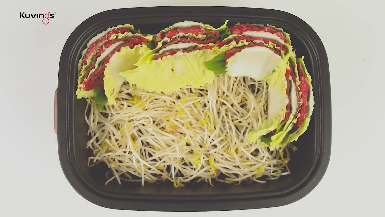 RECIPE "Lẩu Nabe" cùng lẩu điện phủ gốm Ceramic đa năng 2 trong 1 Kuvings KMG-200B [Lồng lẩu]