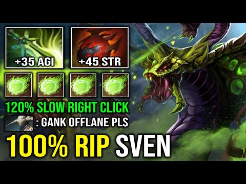 WTF 120% Slow Right Click Butterfly Venomancer | NEW Offlane Guide Deleted Carry Sven Dota 2