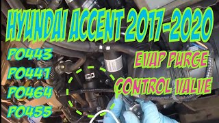 ⫷ Hyundai Accent Purge Control Valve. Remove and Replace. p0443 p0441 p0464 p0455 ⫸