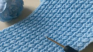Very Easy Crochet Pattern 👌 Only Two Rows Repeat 💓 Single Crochets