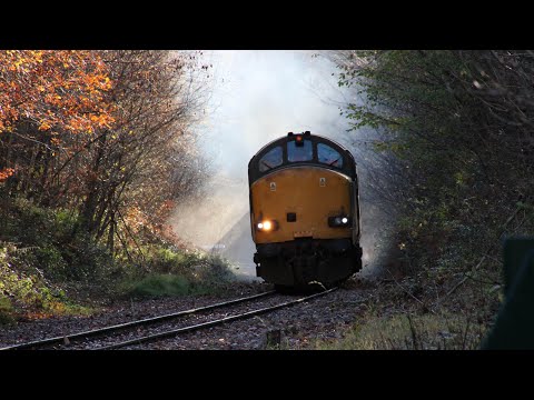 (4k) DRS retro liveried 37218 & 37425 concrete bob erupt along the former Woodhead line with 3J50
